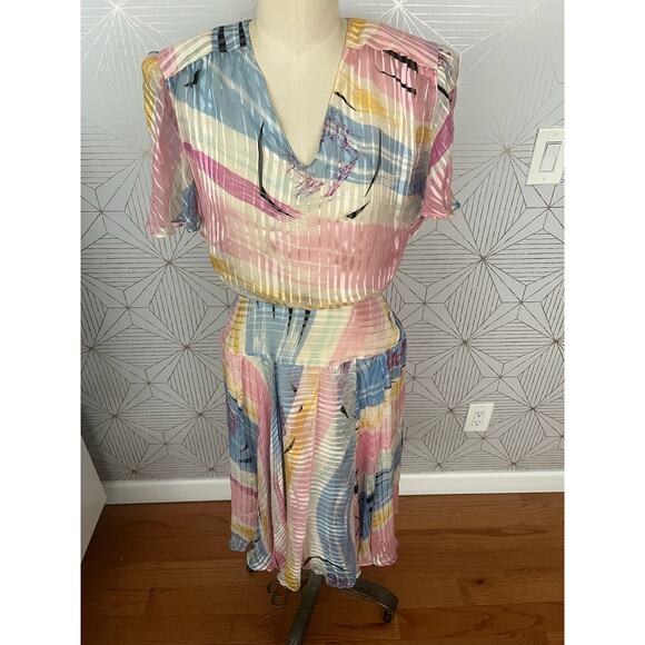 The Silk Farm 100% Silk Made in Korea Size 10 Multi color fairy pastels coquette - Picture 4 of 13